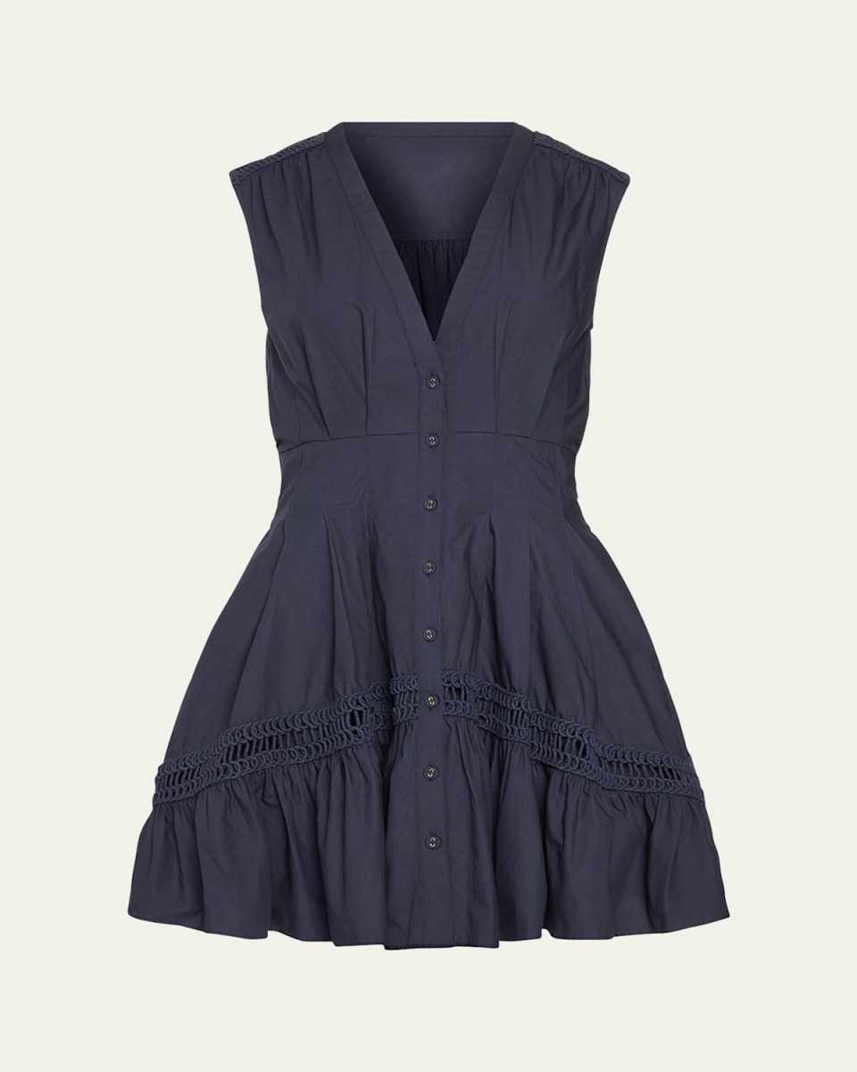 Eloisa Button-Front Mini Dress